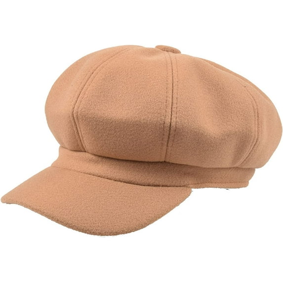 CoCopeaunts Newsboy Hats for Women Solid Ladies Baker Boy Hat Female Beret Hat Autumn Winter Vintage Octagonal Cap