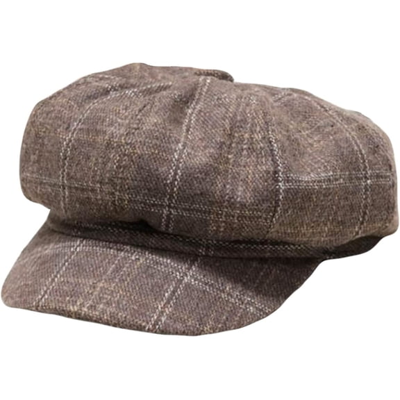 CoCopeaunts Newsboy Hats for Women Solid Plain Octagonal Newsboy Cap Men Ladies Casual Wool Hat Beret Painter Cap Winter Hat