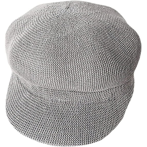 CoCopeaunts Newsboy Hats for Women Summer Breathable Mesh Straw Beret Adjustable Artist Painter Octagonal Caps Visor Beach Hat