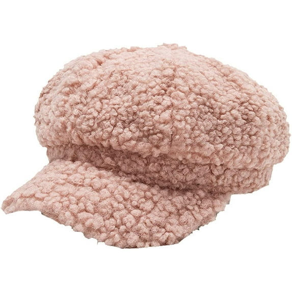 CoCopeaunts Octagon Lambswool Newsboy Hats for Women Autumn Winter Hat Female Newsboy Cap Warm Outdoor Beret Painter Hats