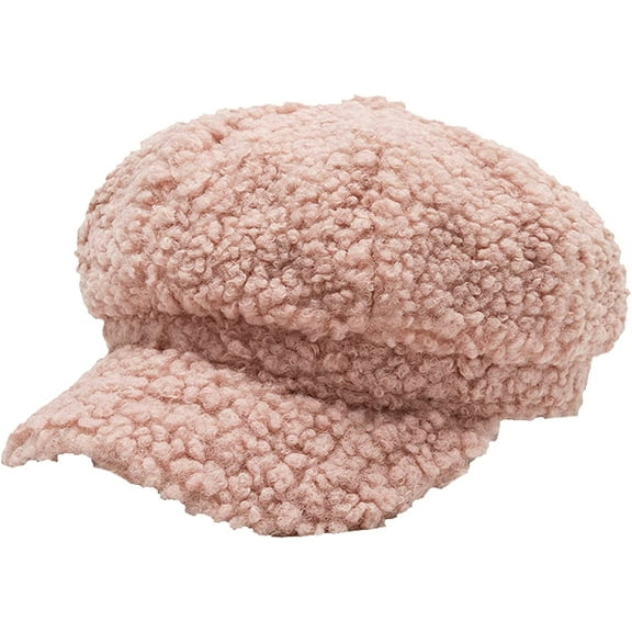 CoCopeaunts Octagon Newsboy Cap for Women Warm Winter Hat Japanese Style Beret Hat Solid Color Warm Outdoor Baker Boy Cap