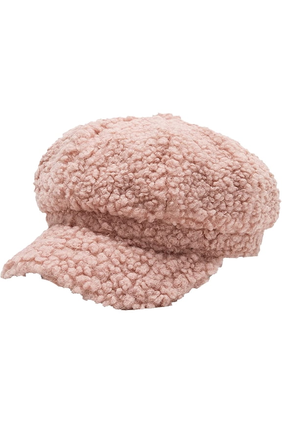 Octagon Newsboy Cap for Women Warm Winter Hat Japanese Style Beret Hat Solid Color Warm Outdoor Baker Boy Cap