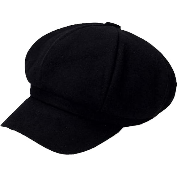 CoCopeaunts Octagonal Newsboy Cap Autumn Winter Hats for Women Warm Fashion Ladies Casual Solid Woolen Beret Hat Painter Cap