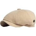 thumbnail image 1 of CoCopeaunts Octagonal Newsboy Cap Cotton Beret Hats for Men Spring Summer Retro Flat Ivy Hat Casual Newsboy Hats for Women, 1 of 7