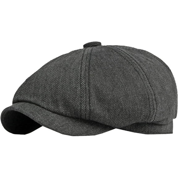 CoCopeaunts Octagonal Newsboy Cap Cotton Beret Hats for Men Spring Summer Retro Flat Ivy Hat Casual Newsboy Hats for Women