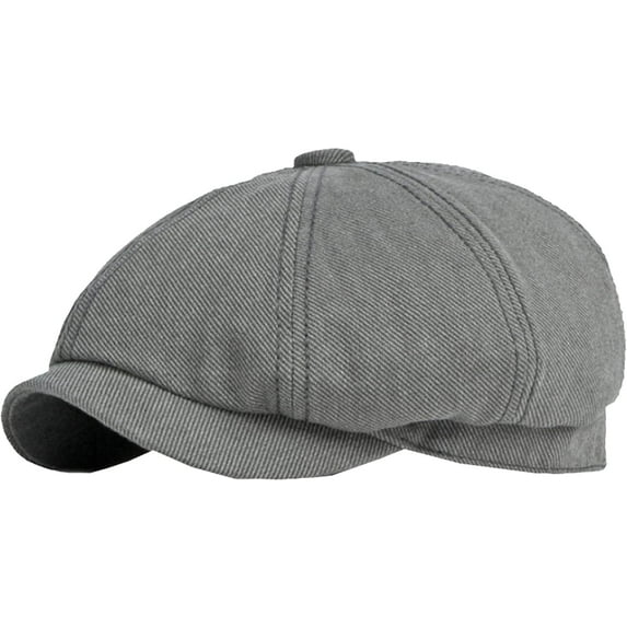 CoCopeaunts Octagonal Newsboy Cap Cotton Beret Hats for Men Spring Summer Retro Flat Ivy Hat Casual Newsboy Hats for Women