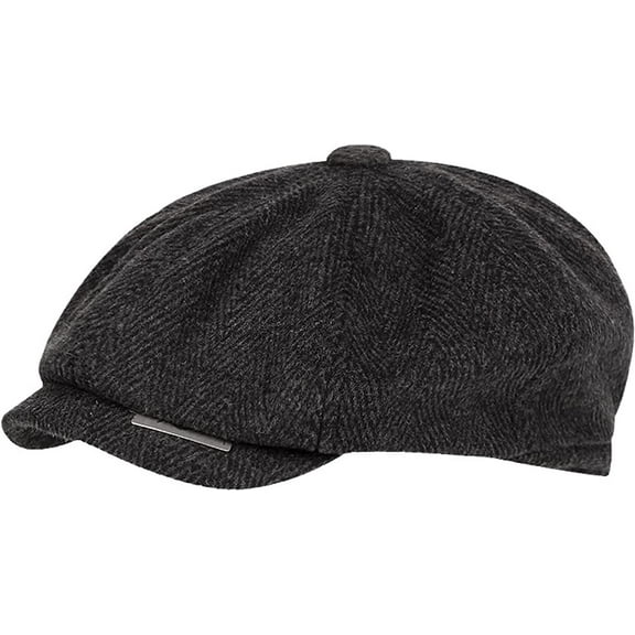 CoCopeaunts Octagonal Newsboy Hats for Men Vintage British Newsboy Cap Beret for Women and Painter Hat Outdoor Cabbie Hat