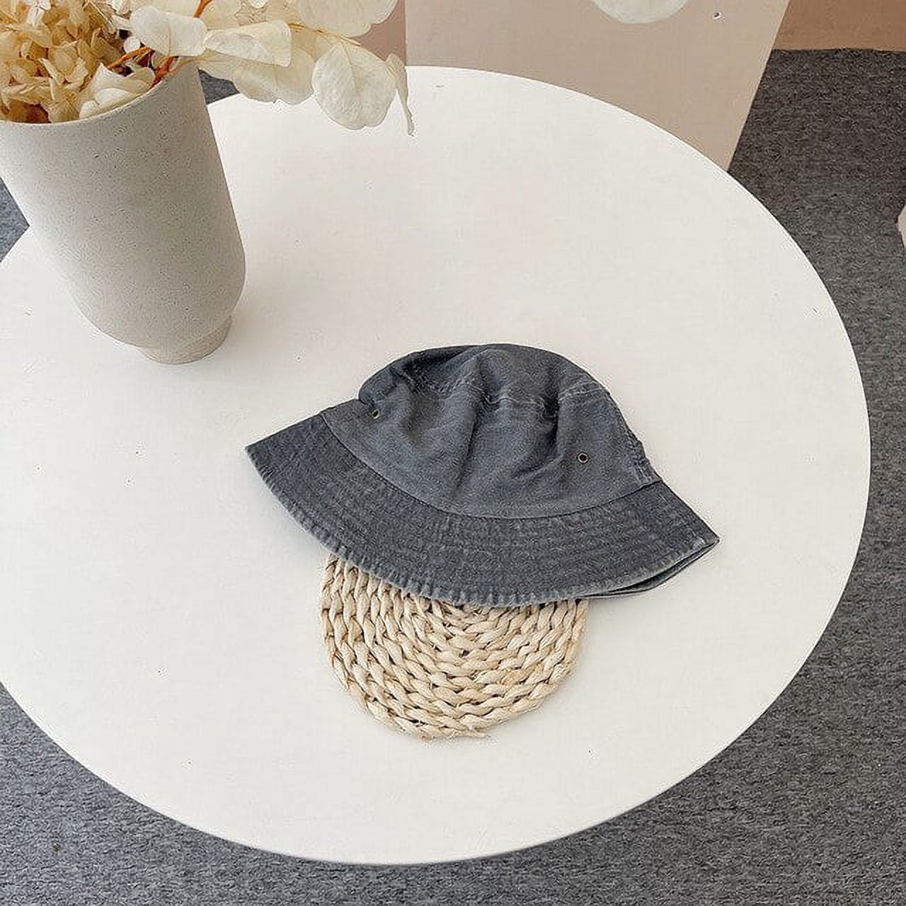 CoCopeaunts Outdoor Washed Denim Cotton Bucket Hats Women Streetwear Fisherman Hats for Men Hip Hop Unisex Caps Bonnet Gorro
