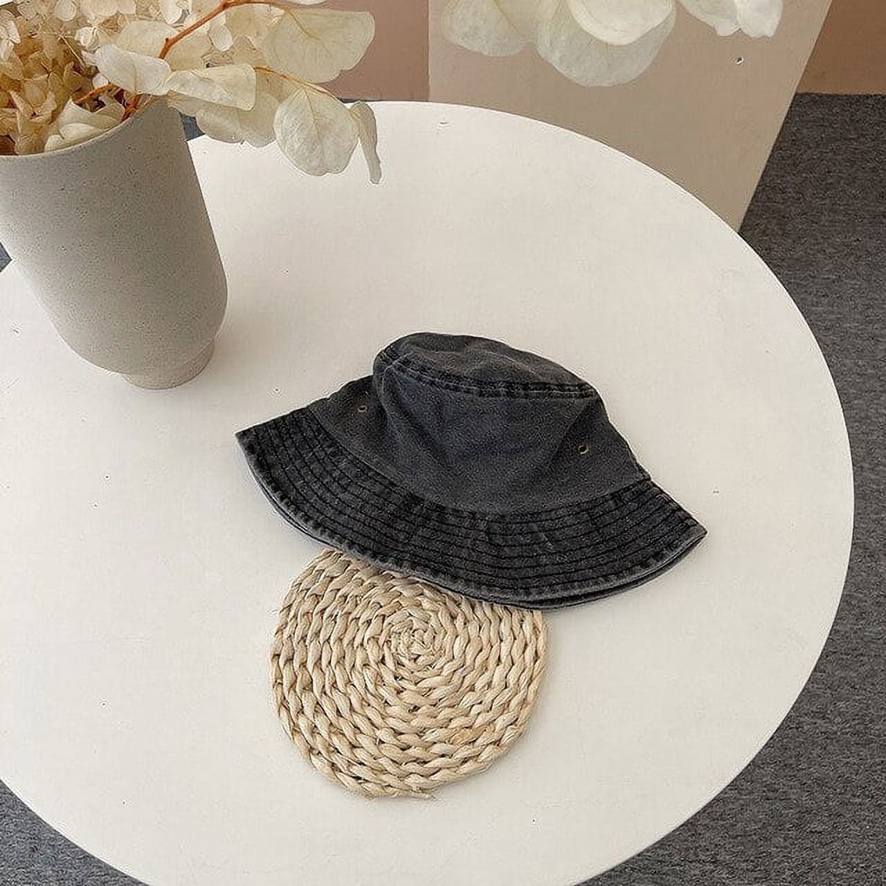 CoCopeaunts Outdoor Washed Denim Cotton Bucket Hats Women Streetwear Fisherman Hats for Men Hip Hop Unisex Caps Bonnet Gorro