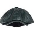thumbnail image 1 of CoCopeaunts PU Leather Newsboy Cap Solid Octagonal Hat Men Women Detective Hats Retro Flat Caps Unisex Four Seasons Baker Boy Hat, 1 of 7