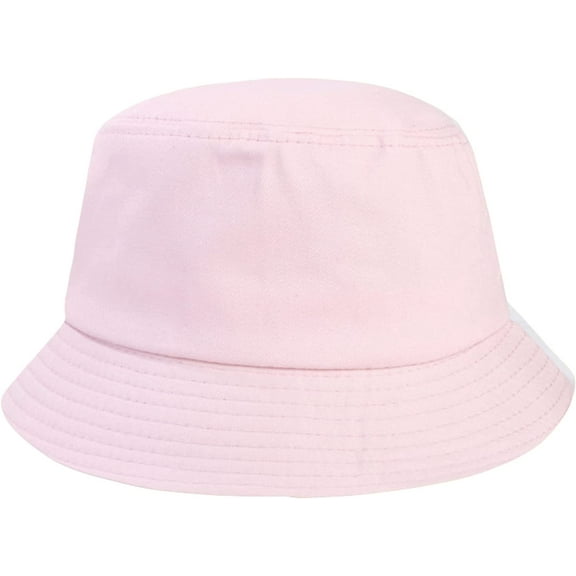 CoCopeaunts Pink Bucket Hat for Women Solid Color Unisext Fashion Fisherman Hat Men Outdoor Leisure Summer Sunshade Caps