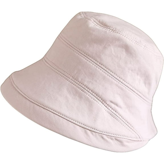 CoCopeaunts Plain Bucket Hat Ladies Outdoor Sun Protection Bucket Hats for Women Travel Roll Brim Fisherman Hat Casual Wear