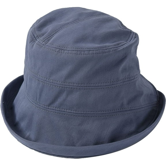 CoCopeaunts Plain Bucket Hat Ladies Outdoor Sun Protection Bucket Hats for Women Travel Roll Brim Fisherman Hat Casual Wear