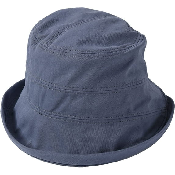 CoCopeaunts Plain Bucket Hat Ladies Outdoor Sun Protection Bucket Hats for Women Travel Roll Brim Fisherman Hat Casual Wear