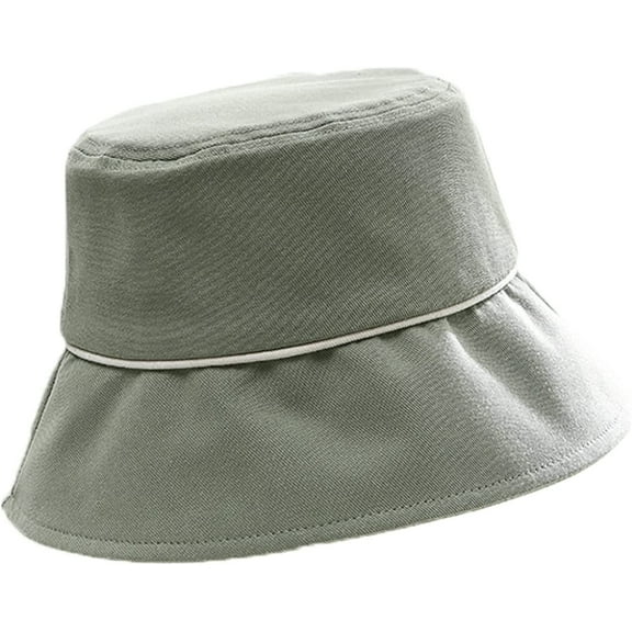 CoCopeaunts Plain Bucket Hat Sunscreen Sunscreen Outdoor Packable Fisherman Hat Female Casual Wild Wear Solid Color Sun Cap