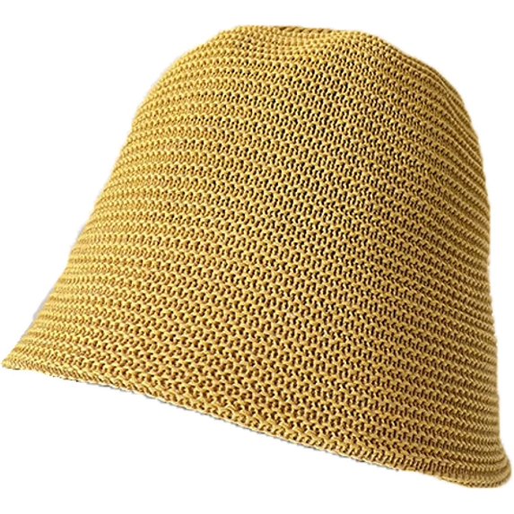 CoCopeaunts Plain Bucket Hat Women Solid Color Knitted Summer Sunshade Breathable Straight Hat Summer Floding Fisherman Hat
