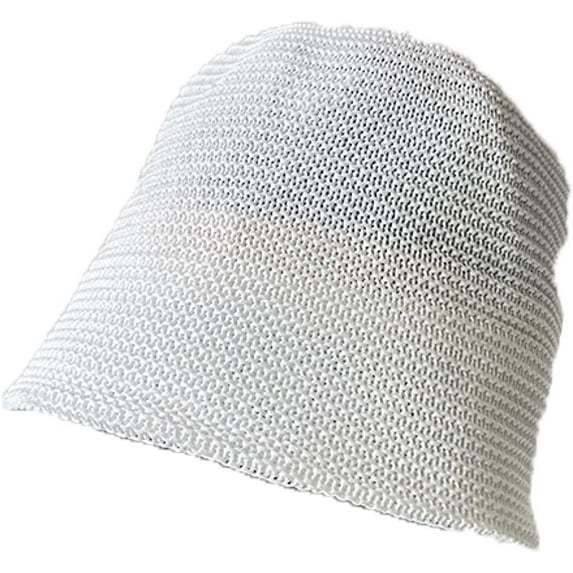 CoCopeaunts Plain Bucket Hat Women Solid Color Knitted Summer Sunshade Breathable Straight Hat Summer Floding Fisherman Hat