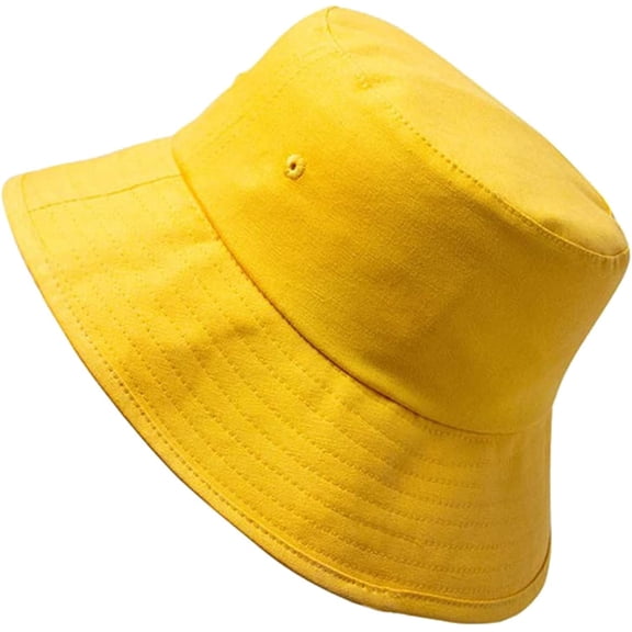 CoCopeaunts Plain Bucket Hat for Men Lightweight Foldable Beach Street Headwear Outdoor Sun Protection Fisherman Hat for Unisex