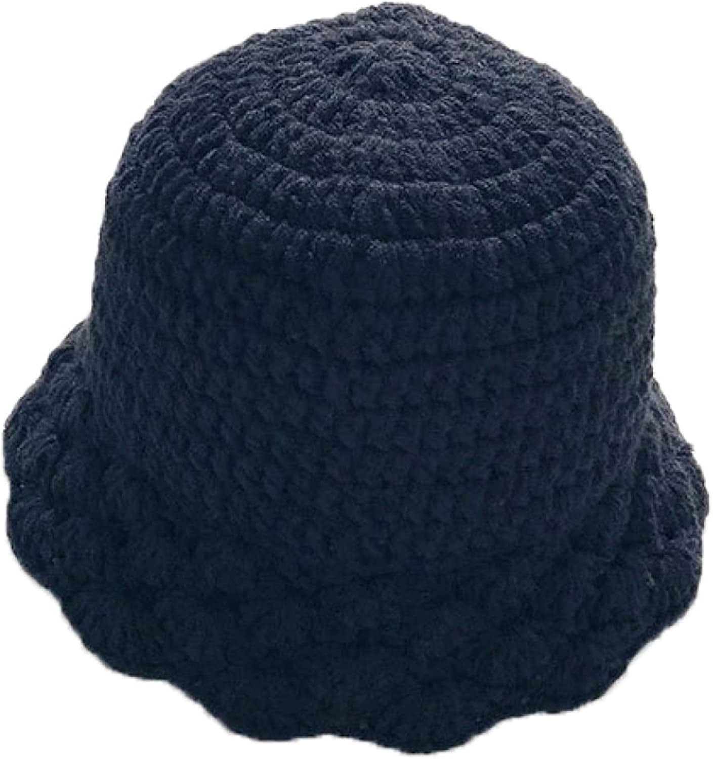 CoCopeaunts Plain Bucket Hat for Women Winter Knitted Unisex Warm Bonnet Cap Trendy Oversized Comfort Ladies Bucket Cap Packable