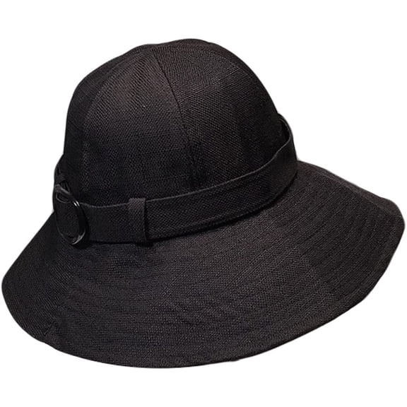 CoCopeaunts Plain Cowboy Hat Adjustable Hatband Buckle Cute Personality Basin Hat for Unisex Big Wide Brim Cotton Fishermen Hat