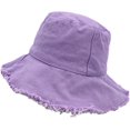 thumbnail image 1 of CoCopeaunts Raw Edge Plain Bucket Hat Women Small Fresh Fisherman Hat Leisure Literature Wild Sun Hat Trendy Simple Basin Hat, 1 of 8