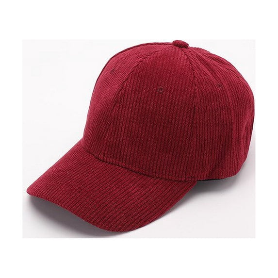 CoCopeaunts Retro Baseball Cap Womens Winter Hat Corduroy Mens Baseball Cap Snapback Hip-Hop Cap Breathable Plain Adjustable Dad Hat Male