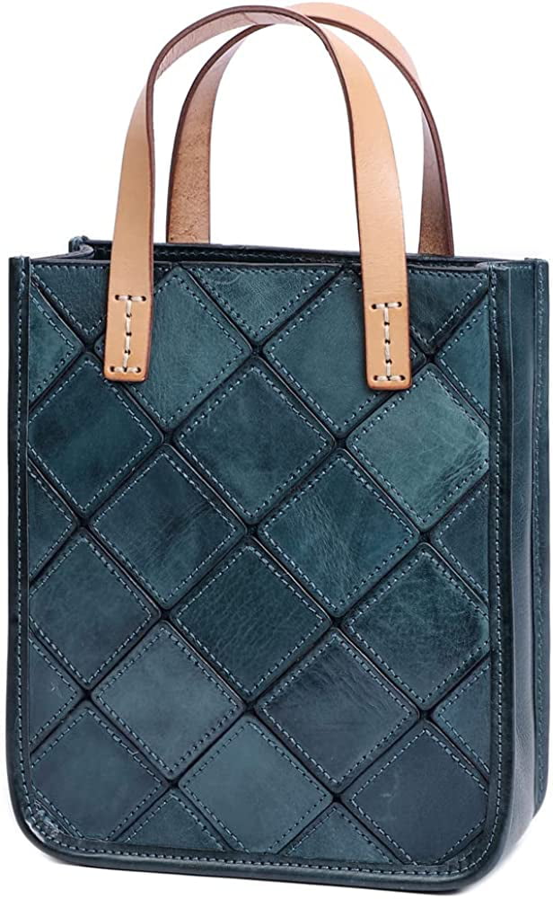 CoCopeaunts Retro Handbag for Women Genuine Leather Tote Bag Large Capacity Shoulder  Bag Magnetic Clasp Closure Crossbody Bag 