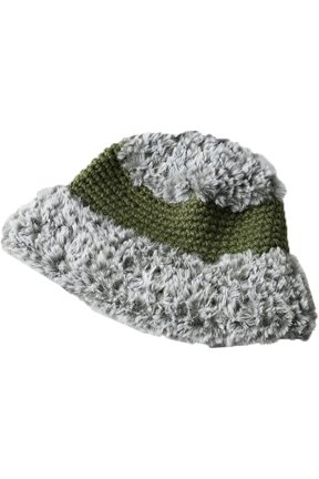 Reversible Bucket Hat for Women Plush and Knitted Fisherman Hat Retro Hundred Take Warm Ear Protection Basin Cap
