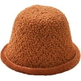 thumbnail image 1 of CoCopeaunts Reversible Bucket Hats Roll-up Brim Lamb Wool Fisherman Hat for Women Autumn Winter Fashionable Warm Basin Hat, 1 of 8