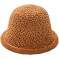 thumbnail image 1 of CoCopeaunts Reversible Bucket Hats Roll-up Brim Lamb Wool Fisherman Hat for Women Autumn Winter Fashionable Warm Basin Hat, 1 of 8