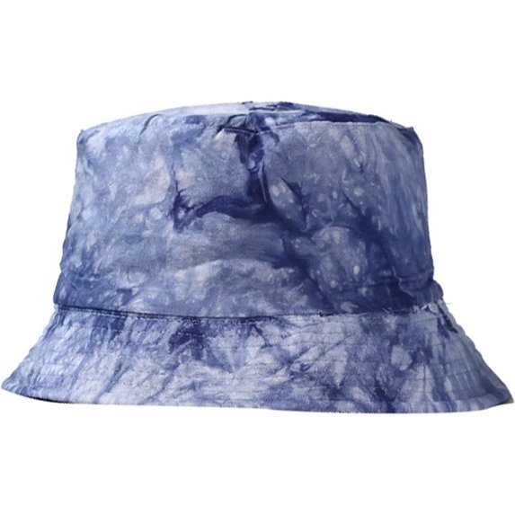 CoCopeaunts Reversible Buckets Hat Women Autumn Winter Multicolor MenTie Dye Bucket Caps Double-Faced Wear Cotton Fisherman Caps