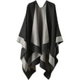 thumbnail image 1 of CoCopeaunts Reversible Shawl Wrap for Women Ladies, Open Front Poncho Cape Warm Blanket for Winter Fall, 1 of 1