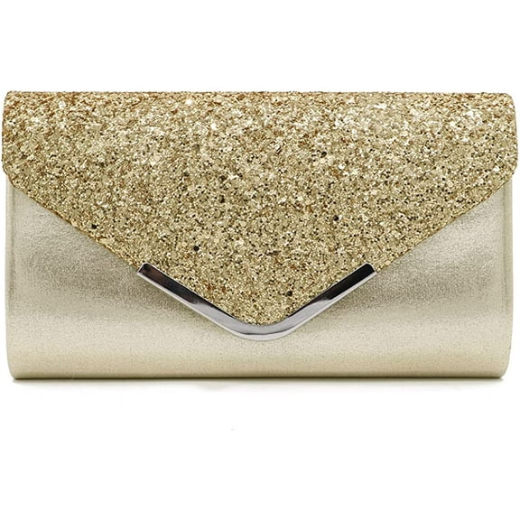 CoCopeaunts Sequin Clutch Bag for Women Envelope Handbag Wedding Shoulder Bag Party Crossbody Bag Evening Purse