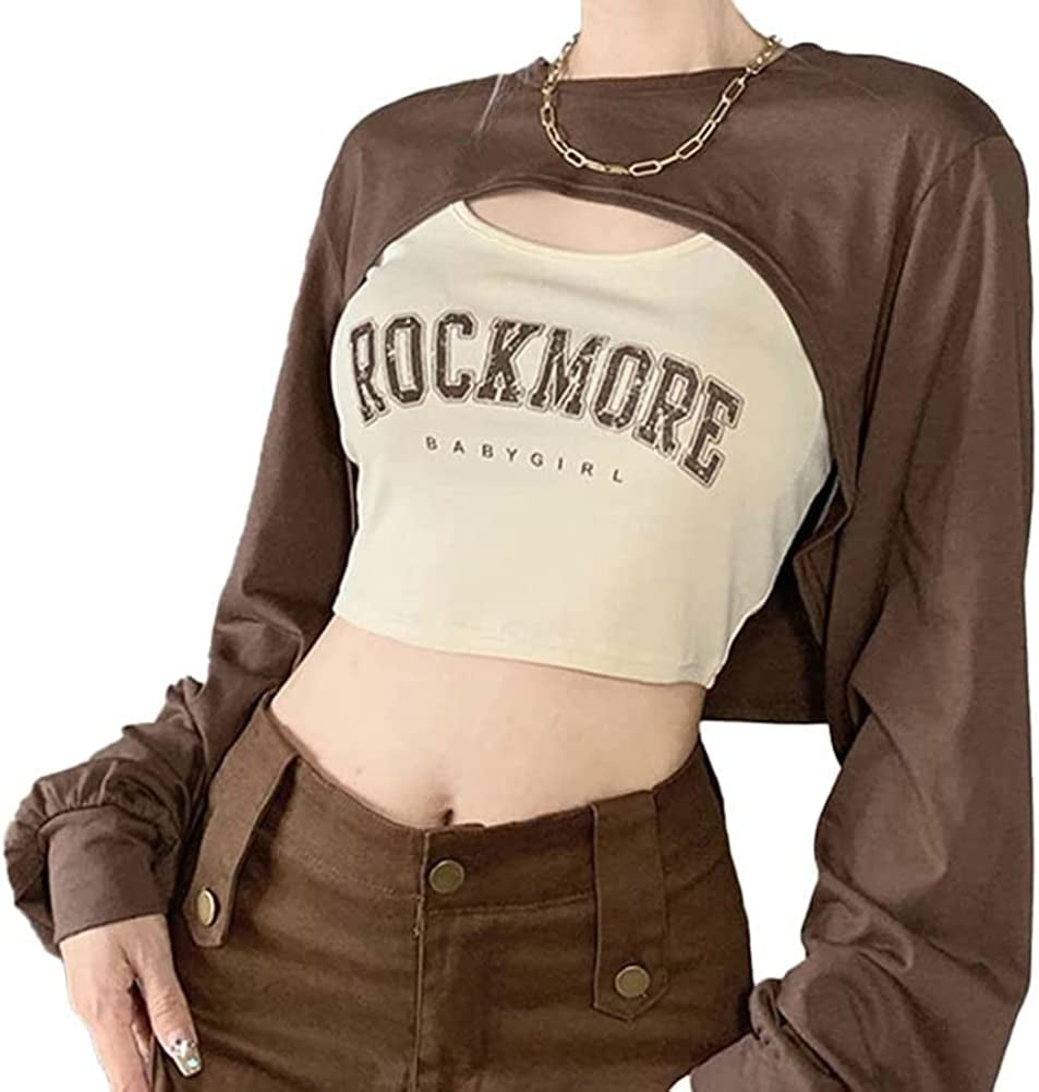 CoCopeaunts Short Sleeve Shirts for Women Crop Tops Sexy 2 Pcs Classic Slim  Fit Crewneck T Shirt Tight Casual Shirts Sreetwear