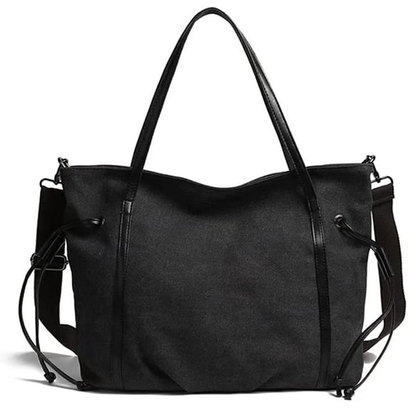 CoCopeaunts Shoulder Bag for Women Large Capacity Crossbody Bag Canvas Handbag Adjustable Shoulder Strap Tote Bag Retro Purse