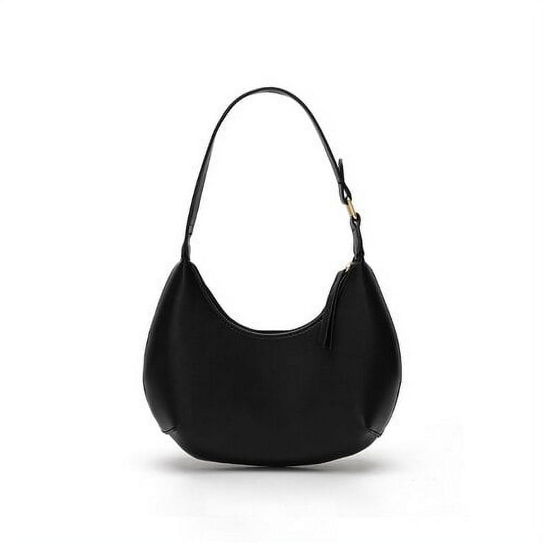 Minimalist Hobo Bag PU Black