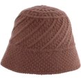 thumbnail image 1 of CoCopeaunts Small Bucket Hat Ladies Foldable Fashion Soft Solid Color Twill Crochet Women Girl Knit Hat Winter Thick Keep Warm, 1 of 8