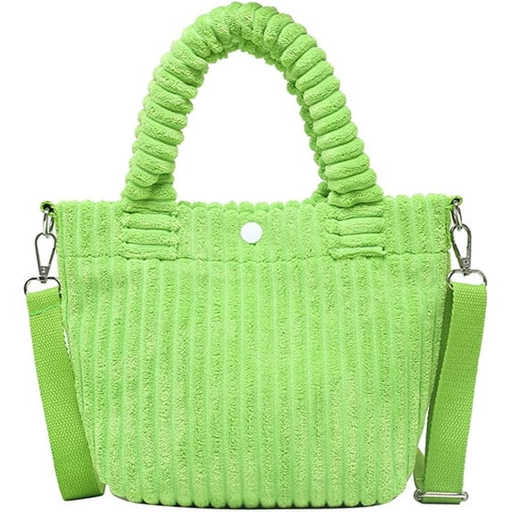 CoCopeaunts Small Corduroy Tote Purse Shoulder Bag Corduroy Crossbody Bag Women Mini Satchel Handbag Bag Hobo Bags