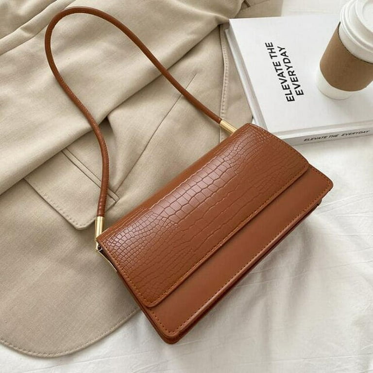 CoCopeaunts Small Hand Bags Totes For Women Soft PU Leather Ladies Armpit Vintage Shoulder Bag Clutch Handbags And Purse Female Bolso