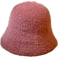thumbnail image 1 of CoCopeaunts Solid Color Bucket Hat Soft Mink Hair Fisherman Hat for Women Versatil Outdoor Basin Hat for Girl Winter Daily Wear, 1 of 8