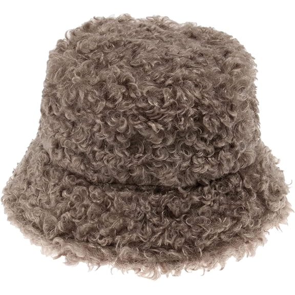CoCopeaunts Solid Color Fisherman Hat Men Autumn Winter Versatile Lamb Wool Pot Hat Winter Warm Women Basin Hat Outdoor Foldable