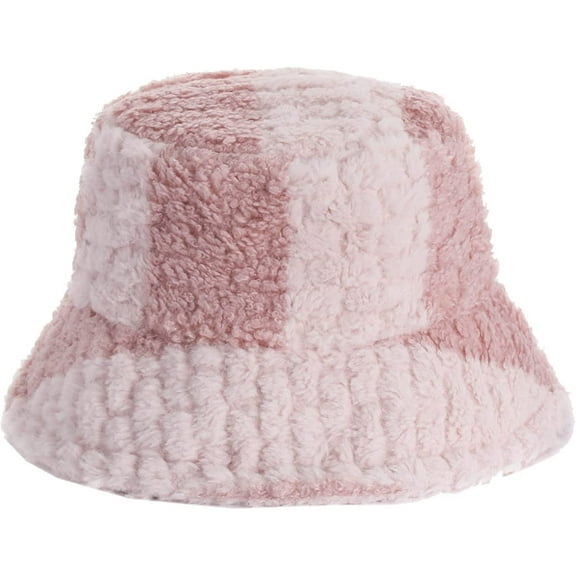 CoCopeaunts Splicing Color Bucket Hat Women Fashion Trend Fisherman Hat Lambswool Personality Versatile Winter Warm Basin Cap