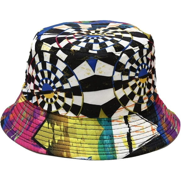 CoCopeaunts Spring Summer Bucket Hat Women's Outdoor Seasons Section Fisherman Hat Double-Faced Wear Cotton Basin Hat for Men