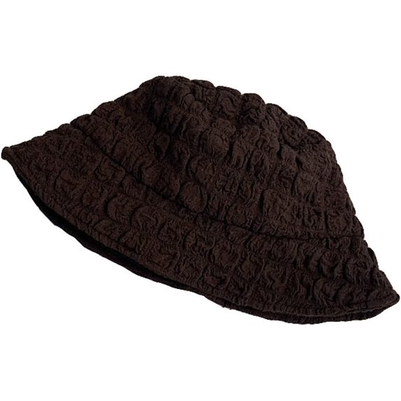 CoCopeaunts Spring Summer Bucket Hat for Women Gentle Charming Fisherman Hat Female All-Match Pleated Foldable Bucket Cap