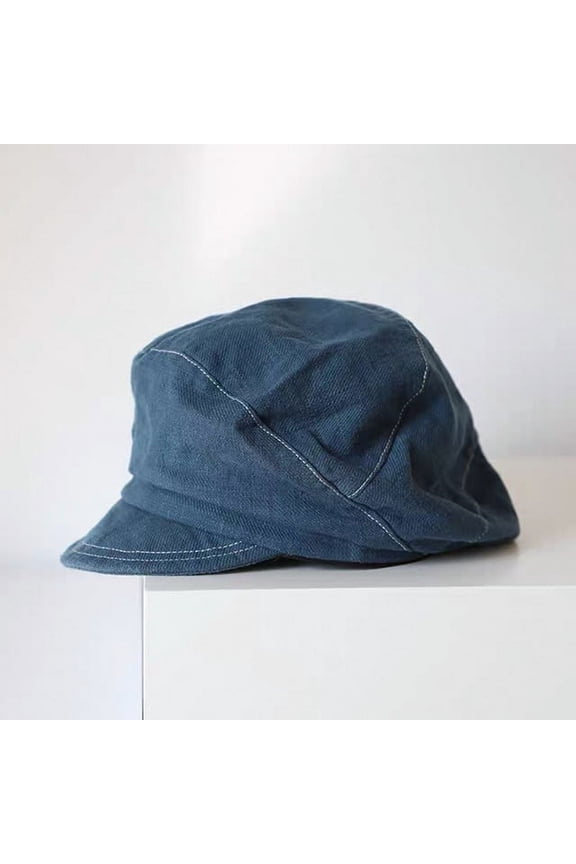 Spring Summer Washed Denim Newsboy Cap Womens Cotton Linen Octagonal Hat Female British Painter Caps Male Boina Berets Gorras