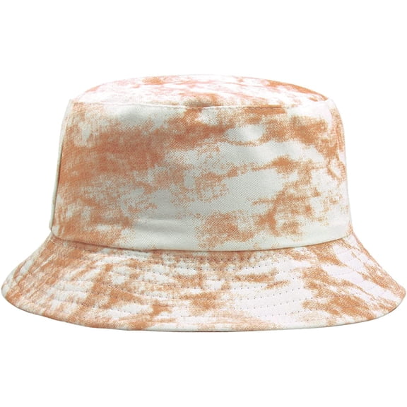 CoCopeaunts Spring Summer Women Bucket Hat Bright Tie Dye 6 Colors Thin Cotton Breathable Fisherman Hat for Men Outdoor Shade