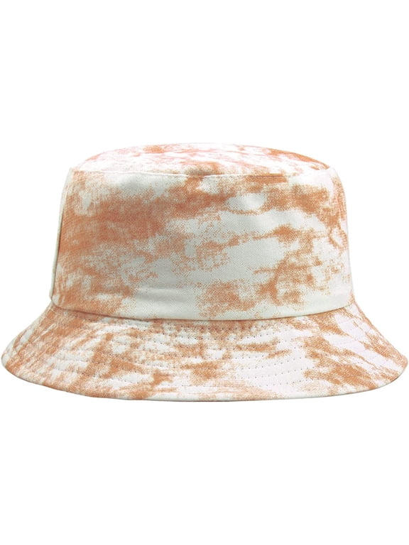 Spring Summer Women Bucket Hat Bright Tie Dye 6 Colors Thin Cotton Breathable Fisherman Hat for Men Outdoor Shade