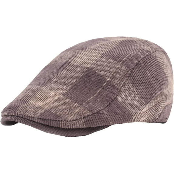 CoCopeaunts Spring Winter Newsboy Cap Driving Hat Plaid Peaked Cap Men Women Warm Beret British Style Forward Hat Adjustable