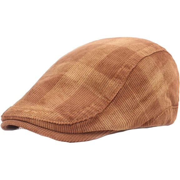 CoCopeaunts Spring Winter Newsboy Cap Driving Hat Plaid Peaked Cap Men Women Warm Beret British Style Forward Hat Adjustable