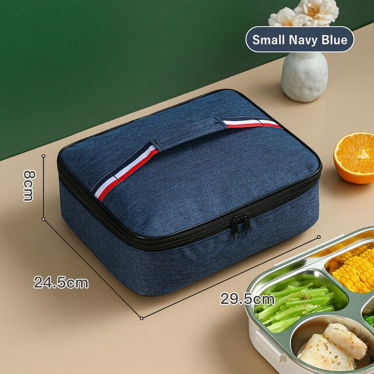 Cute Lunch Bags For Women, Fashion Lunch Box Containers Thermal Waterproof  Lunch Organizer Insulated Lunch Tote Bag (navy Blue)